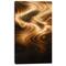 Designart - Brown Curved Waves Texture - Large abstract art